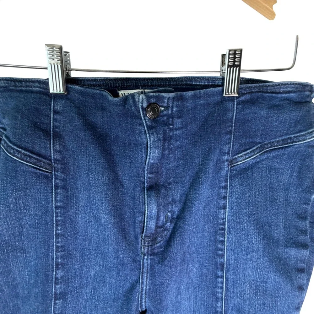 We The Free Free People CRVY Flare Jeans Dark Wash Raw‎ Hem 33S